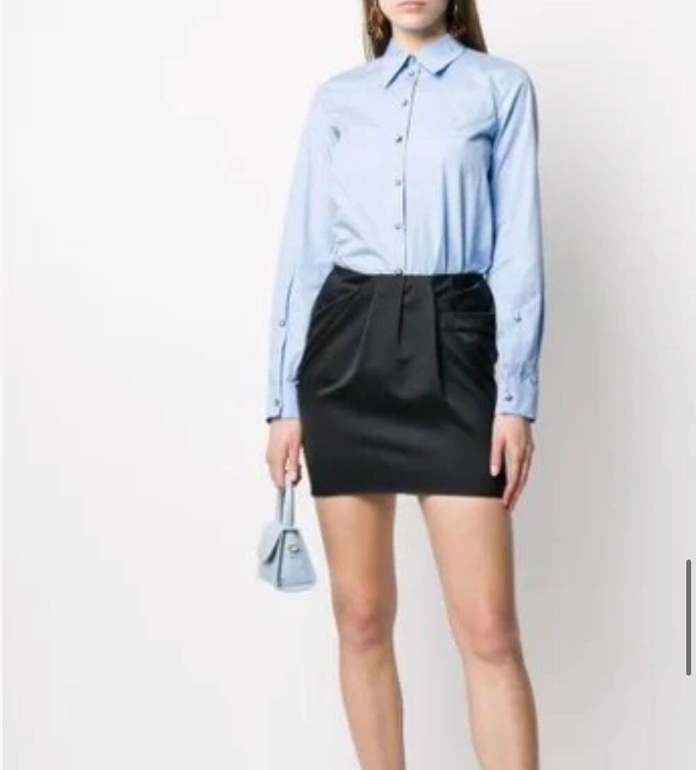 NO 21 Star Buttons Snap Front Shirt In Blue Size IT 42/ Medium